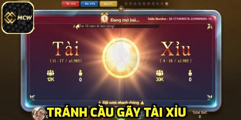 Chú ý tránh cầu gãy tài xỉu